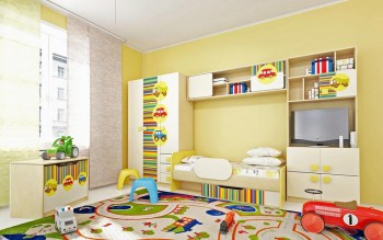 Детская комната Клаксон (Бежевый/корпус Клен) в Ачинске - achinsk.mebel54.com | фото