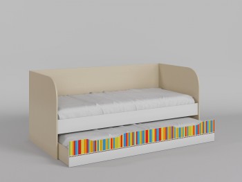 Диван-кровать Клаксон без машинок (Белый/корпус Клен) в Ачинске - achinsk.mebel54.com | фото