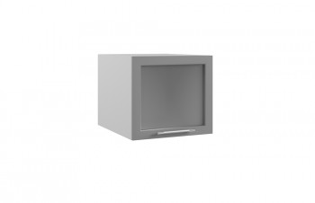 Гарда ГВПГС 500 шкаф верхний горизонтальный глубокий со стеклом высокий (Белый Эмалит/корпус Серый) в Ачинске - achinsk.mebel54.com | фото