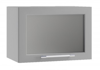 Гарда ПГС 500 шкаф верхний горизонтальный со стеклом (Белый Эмалит/корпус Серый) в Ачинске - achinsk.mebel54.com | фото