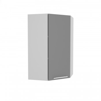 Гарда ВПУ 550 шкаф верхний угловой высокий (Белый Эмалит/корпус Серый) в Ачинске - achinsk.mebel54.com | фото