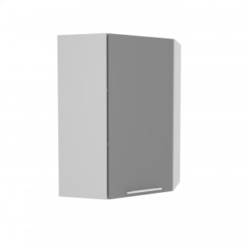 Гарда ВПУ 600 шкаф верхний угловой высокий (Белый Эмалит/корпус Серый) в Ачинске - achinsk.mebel54.com | фото