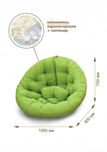 Кресло для отдыха "Форест" (велюр текстура лайм)/осн. в Ачинске - achinsk.mebel54.com | фото