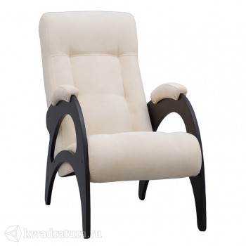 Кресло для отдыха Неаполь Модель 9 без лозы (Венге-эмаль/Ткань Ваниль Verona Vanilla) в Ачинске - achinsk.mebel54.com | фото