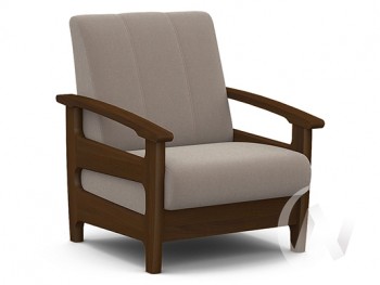 Кресло для отдыха Омега (орех лак/CATANIA COCOA) в Ачинске - achinsk.mebel54.com | фото