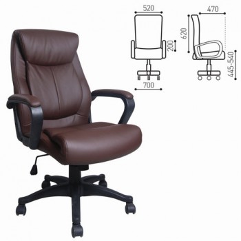 Кресло офисное BRABIX Enter EX-511 (коричневый) в Ачинске - achinsk.mebel54.com | фото