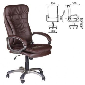 Кресло офисное BRABIX Omega EX-589 (коричневое) в Ачинске - achinsk.mebel54.com | фото