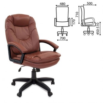Кресло офисное BRABIX Trend EX-568 (коричневый) в Ачинске - achinsk.mebel54.com | фото