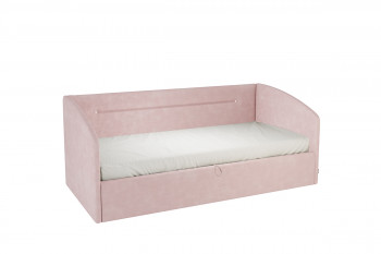 Кровать 0.9 Альба Софа (Нежно-розовый велюр) в Ачинске - achinsk.mebel54.com | фото