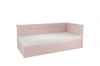 Кровать 0.9 Альба Тахта (Нежно-розовый велюр) в Ачинске - achinsk.mebel54.com | фото