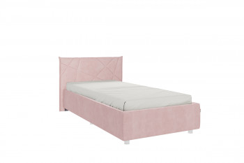 Кровать 0.9 Бест с основанием (Нежно-розовый велюр) в Ачинске - achinsk.mebel54.com | фото
