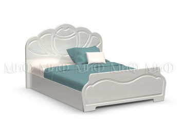 Кровать 1,4м Гармония (Белый/Белый глянец) в Ачинске - achinsk.mebel54.com | фото