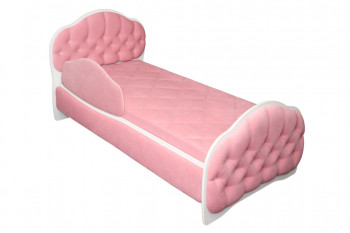 Кровать 160 Гармония 36 Светло-розовый (мягкий бортик) в Ачинске - achinsk.mebel54.com | фото
