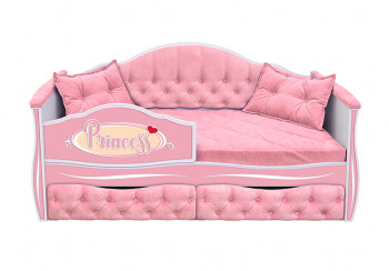 Кровать 160 серии Иллюзия 2 ящика 15 Бледно-розовый (подушки) в Ачинске - achinsk.mebel54.com | фото