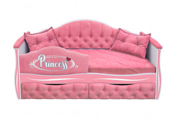Кровать 160 серии Иллюзия 2 ящика 36 Розовый (мягкий бортик/подушки) в Ачинске - achinsk.mebel54.com | фото