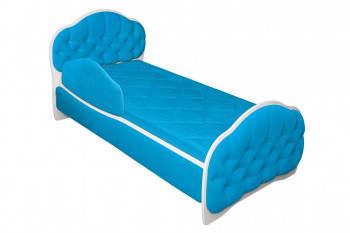 Кровать 170 Гармония 84 Ярко-голубой (мягкий бортик) в Ачинске - achinsk.mebel54.com | фото