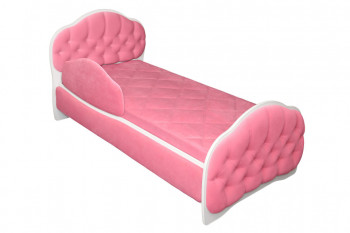 Кровать 170 Гармония 89 Розовый (мягкий бортик) в Ачинске - achinsk.mebel54.com | фото