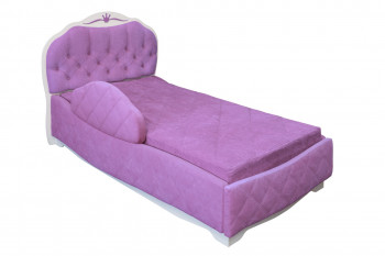 Кровать 190 Гармония Lux 67 Светло-фиолетовый (мягкий бортик) в Ачинске - achinsk.mebel54.com | фото