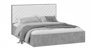 Кровать без ПМ «Хилтон» Тип 1 Ателье светлый/Белый в Ачинске - achinsk.mebel54.com | фото