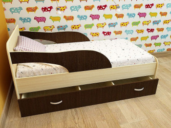Кровать детская Максимка Млечный дуб/Венге в Ачинске - achinsk.mebel54.com | фото