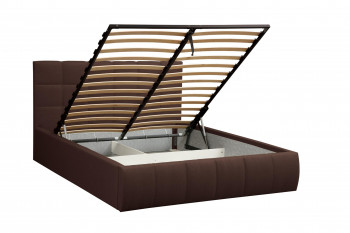 Кровать "Диана" ш. 1600 (Н=1010мм) (жаккард шоколад) в Ачинске - achinsk.mebel54.com | фото