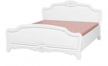Кровать двойная 1400х2000 (комплект) Лотос (Белый/Белый Глянец) в Ачинске - achinsk.mebel54.com | фото