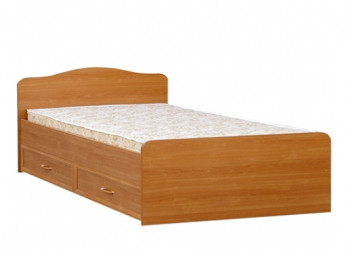 Кровать двойная с ящиками 1400-1 без матраса (круглые спинки) Вишня Оксфорд в Ачинске - achinsk.mebel54.com | фото