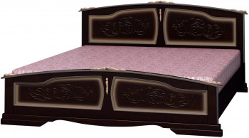 Кровать Елена из массива сосны 800*2000 Орех в Ачинске - achinsk.mebel54.com | фото