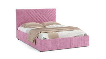 Кровать Гамма ш. 1400 (без основания для хранения) (велюр тенерифе розовый) в Ачинске - achinsk.mebel54.com | фото