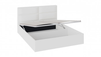 Кровать «Глосс» с мягкой обивкой и подъемным механизмом тип 1 (1800) (Белая) в Ачинске - achinsk.mebel54.com | фото