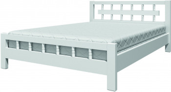 Кровать Натали-5 из массива сосны 1600*2000 Белый античный в Ачинске - achinsk.mebel54.com | фото