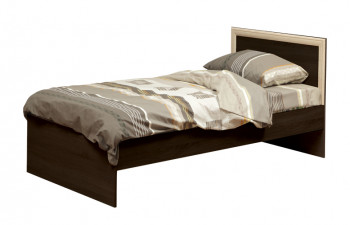 Кровать одинарная 21.55 (шир. 900) с настилом (венге/профиль дуб линдберг)/осн. в Ачинске - achinsk.mebel54.com | фото