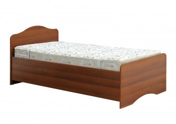Кровать одинарная 900-1 без матраса (круглые спинки) Орех Таволато в Ачинске - achinsk.mebel54.com | фото