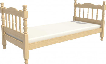 Кровать одинарная Аленка из массива сосны 800*1890 Сосна в Ачинске - achinsk.mebel54.com | фото