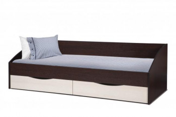 Кровать одинарная "Фея - 3" (симметричная) New (венге / вудлайн кремовый / ДВПО: белый) в Ачинске - achinsk.mebel54.com | фото