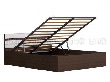 Кровать с подъемным механизмом Нэнси 1,4м (Венге/белый глянец) в Ачинске - achinsk.mebel54.com | фото