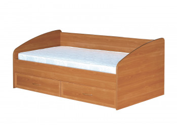 Кровать с ящиками с задней спинкой 900-1 без матраса Вишня Оксфорд в Ачинске - achinsk.mebel54.com | фото