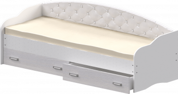 Кровать Софа-7 с мягкой спинкой (800х1900) Белый в Ачинске - achinsk.mebel54.com | фото