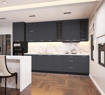 Кухонный гарнитур 1,8м Луксор высокие модули (Клен серый/корпус венге) в Ачинске - achinsk.mebel54.com | фото
