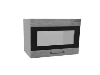 Лофт ПГСФ 500 шкаф верхний горизонтальный со стеклом и фотопечатью (Дуб цикорий/корпус Серый) в Ачинске - achinsk.mebel54.com | фото