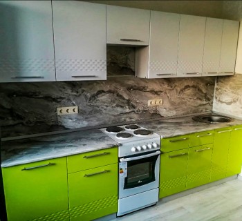Модульная кухня Капля 2,9 м (Кофе с молоком глянец/Серый) в Ачинске - achinsk.mebel54.com | фото