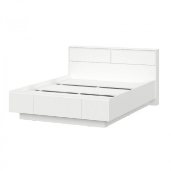 Модульная система "Одри" Кровать двойная (1,6х2,0) серия 3 Белый в Ачинске - achinsk.mebel54.com | фото