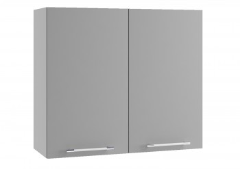 Монца П 800 шкаф верхний (Белый софт/корпус Серый) в Ачинске - achinsk.mebel54.com | фото