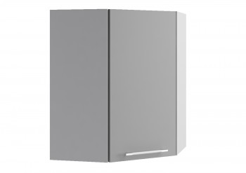 Монца ВПУ 550 Шкаф верхний угловой высокий (Белый софт/корпус Серый) в Ачинске - achinsk.mebel54.com | фото