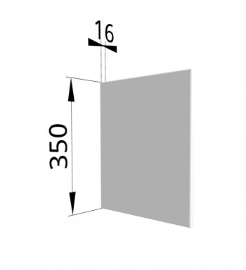 Панель торцевая (для шкафа горизонтального) ПГ Ройс (Белый софт) в Ачинске - achinsk.mebel54.com | фото