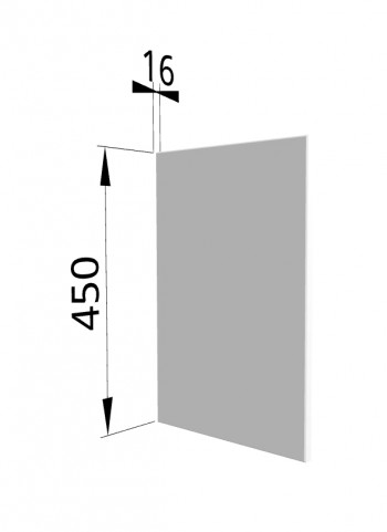 Панель торцевая (для шкафа горизонтального высокого) ВПГ Ройс (Белый софт) в Ачинске - achinsk.mebel54.com | фото