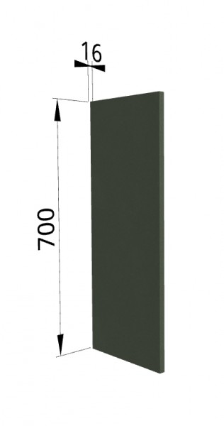 Панель торцевая П Квадро (для шкафа верхнего) Оливково-зеленый в Ачинске - achinsk.mebel54.com | фото