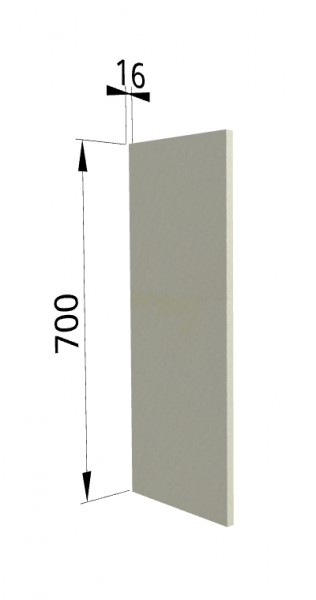 Панель торцевая П Квадро (для шкафа верхнего) Ваниль кожа в Ачинске - achinsk.mebel54.com | фото