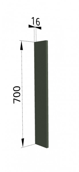 Панель торцевая ПТ 400 Квадро (для шкафа торцевого верхнего) Оливково-зеленый в Ачинске - achinsk.mebel54.com | фото