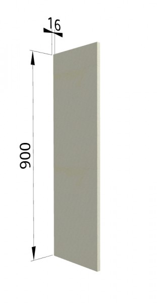 Панель торцевая ВП Квадро (для шкафа верхнего высокого) Ваниль кожа в Ачинске - achinsk.mebel54.com | фото